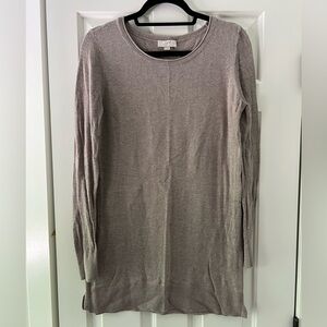 Gray Long Sleeve Sweater Dress